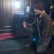 Simon Barrett on the set of Seance.